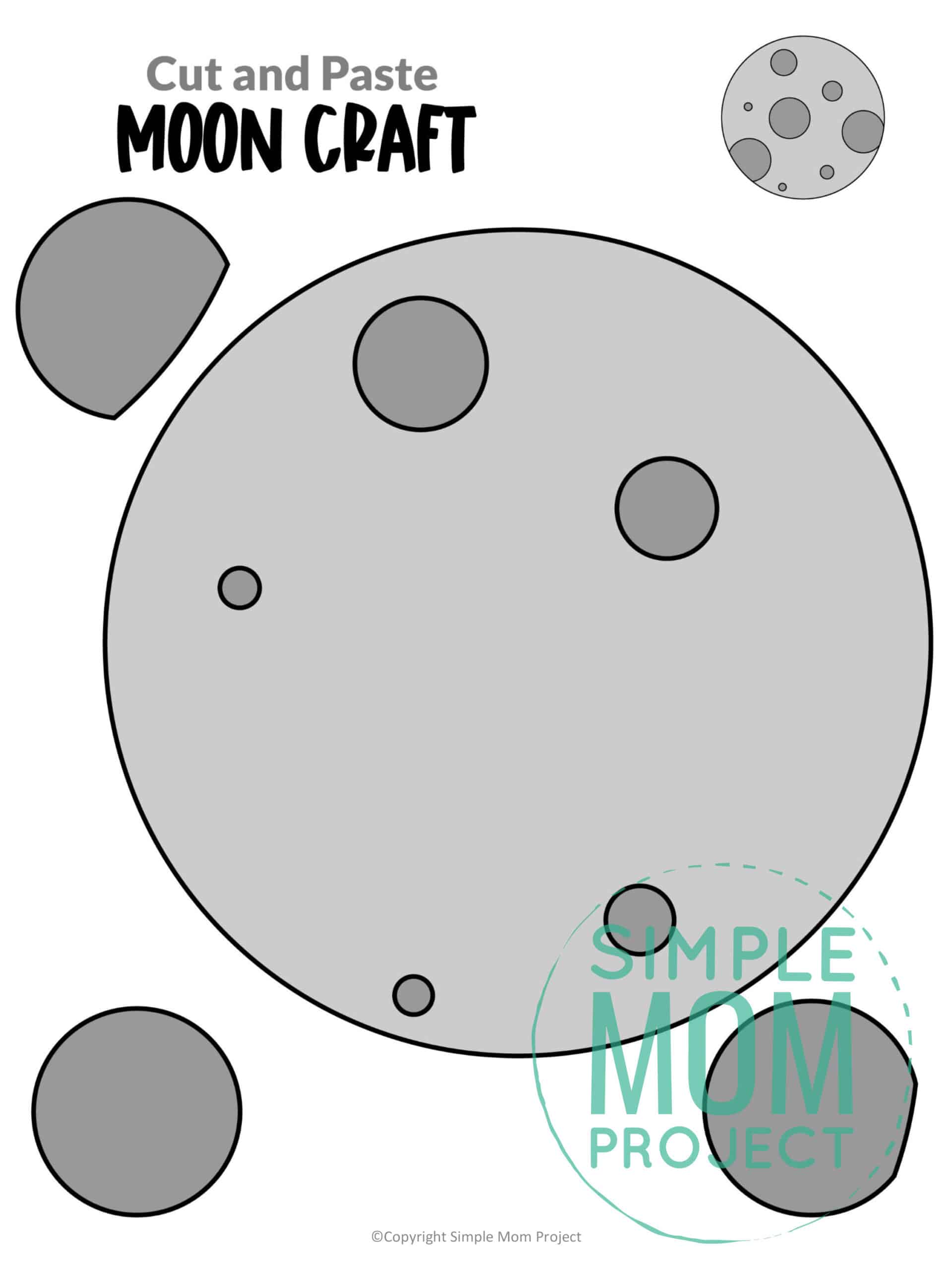 Are you looking for a DIY printable pre k space moon craft to teach the phases of the moon? This Moon paper craft is great for paper plate activities and teaching about night in the solar system. Study the lunar moon and stars during your astronomy lesson with this printable moon craft template today!
