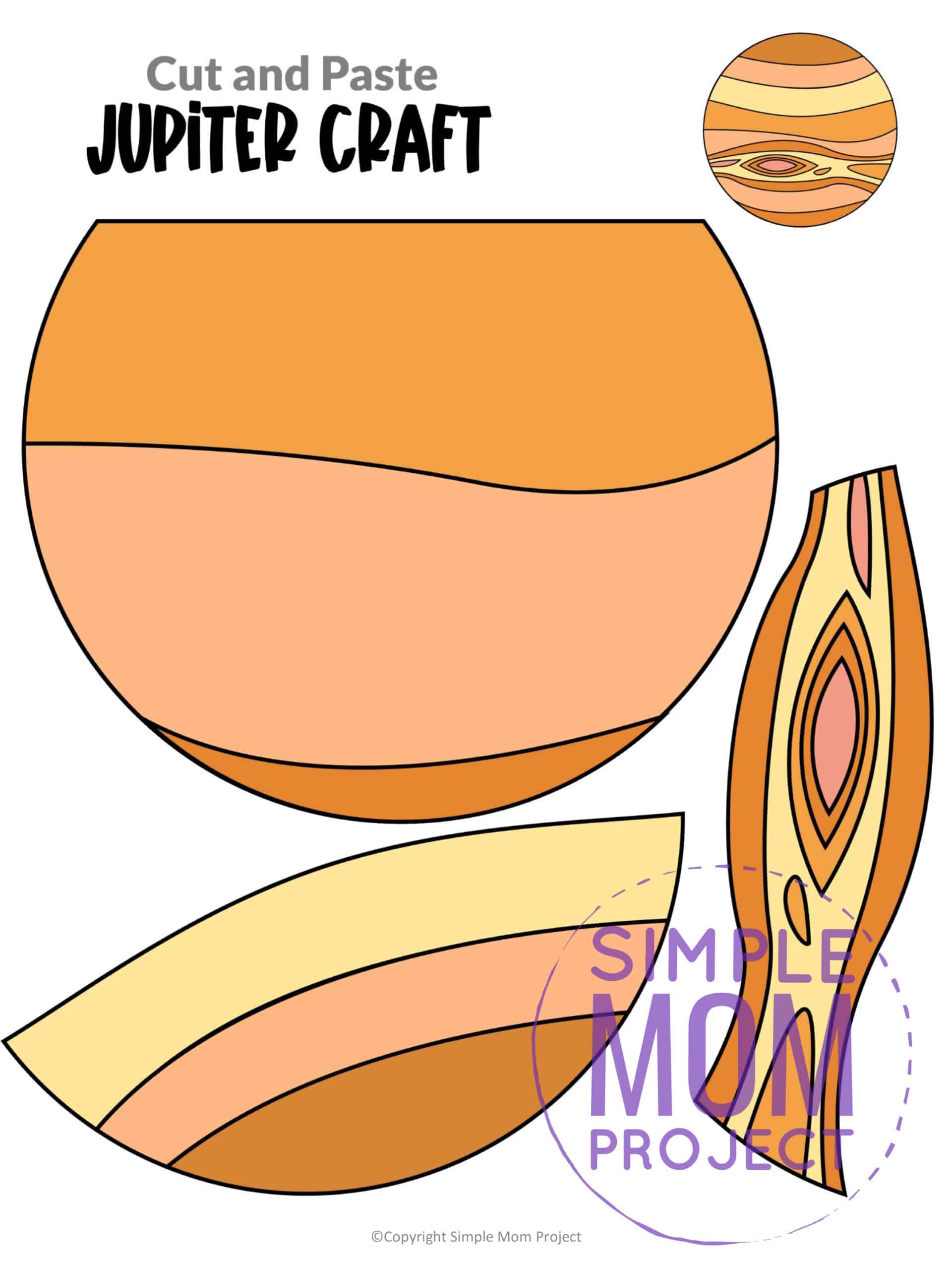 Are you looking for a preschool planet Jupiter project that is easy enough for elementary and kindergarten kids too? Our Jupiter craft template is a great way to make learning about our solar system and space fun! Grab your Jupiter templates today!