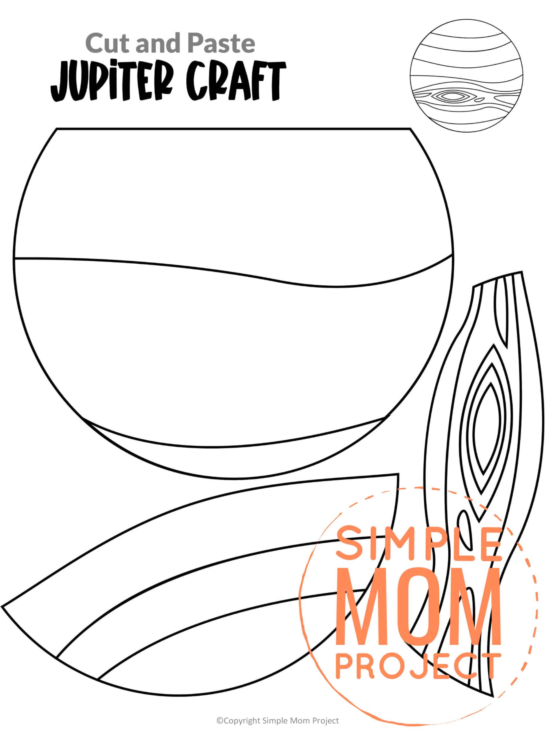 Are you looking for a preschool planet Jupiter project that is easy enough for elementary and kindergarten kids too? Our Jupiter craft template is a great way to make learning about our solar system and space fun! Grab your Jupiter templates today!