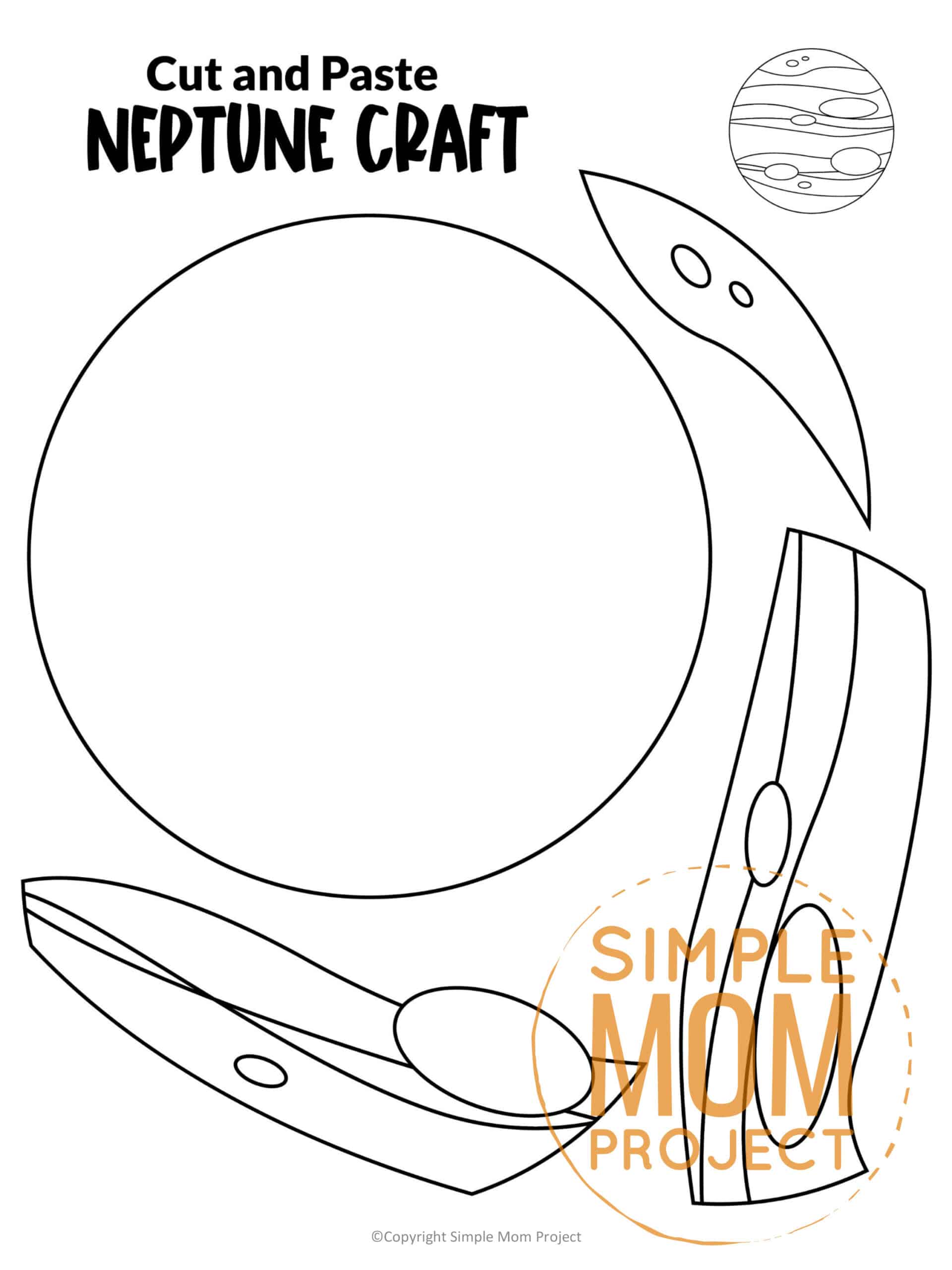 The solar system is so much fun to learn about! Why not add even more fun by printing off this planet Neptune craft template! Your miniature space rangers will adore learning about Neptune interesting facts when they have an easy cut and paste Neptune craft to go along with it. Click to download and print your Neptune template today!