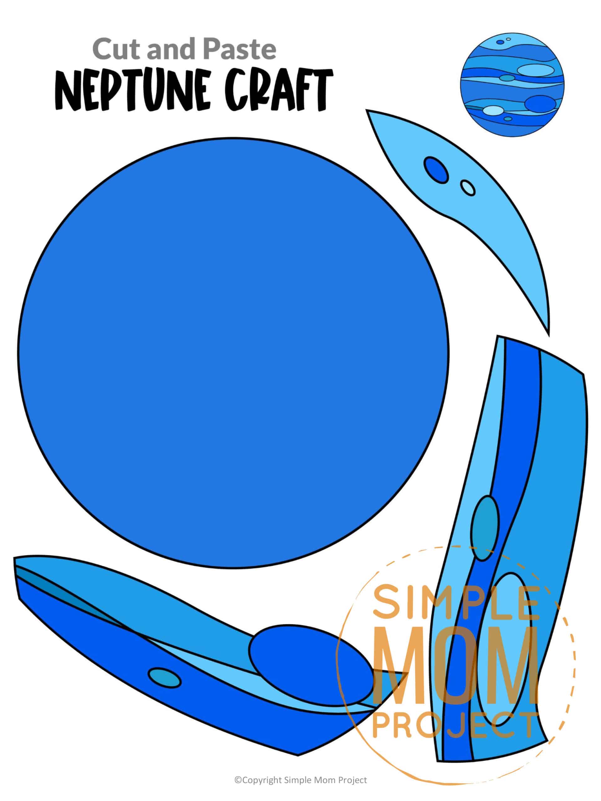 The solar system is so much fun to learn about! Why not add even more fun by printing off this planet Neptune craft template! Your miniature space rangers will adore learning about Neptune interesting facts when they have an easy cut and paste Neptune craft to go along with it. Click to download and print your Neptune template today!
