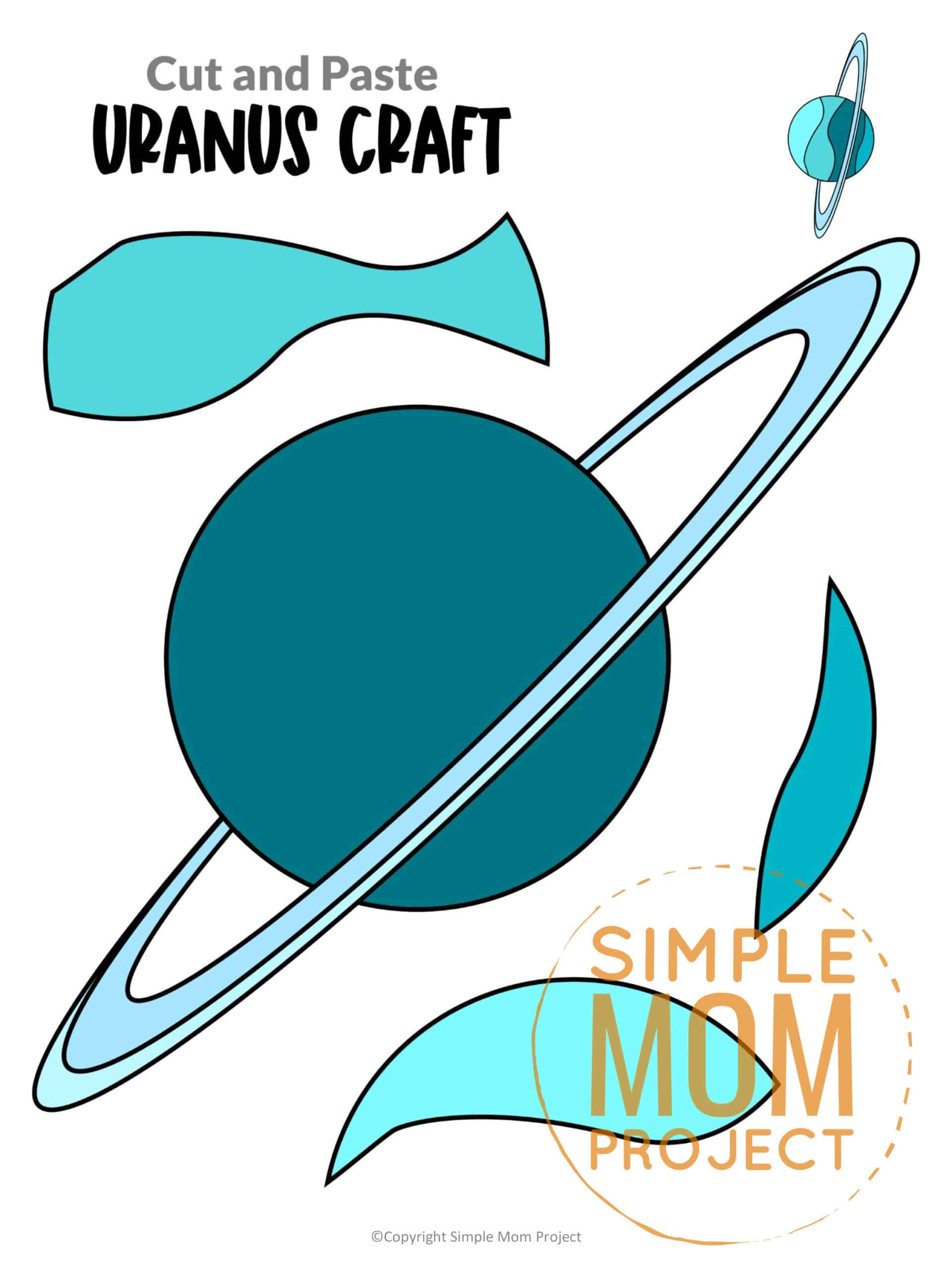 Are you looking for a great outer space solar system craft for your preschool class? This easy to make planet Uranus craft is the perfect thing! Teach fun facts about uranus or have a planet sponge painting day with our planet Uranus craft template now!