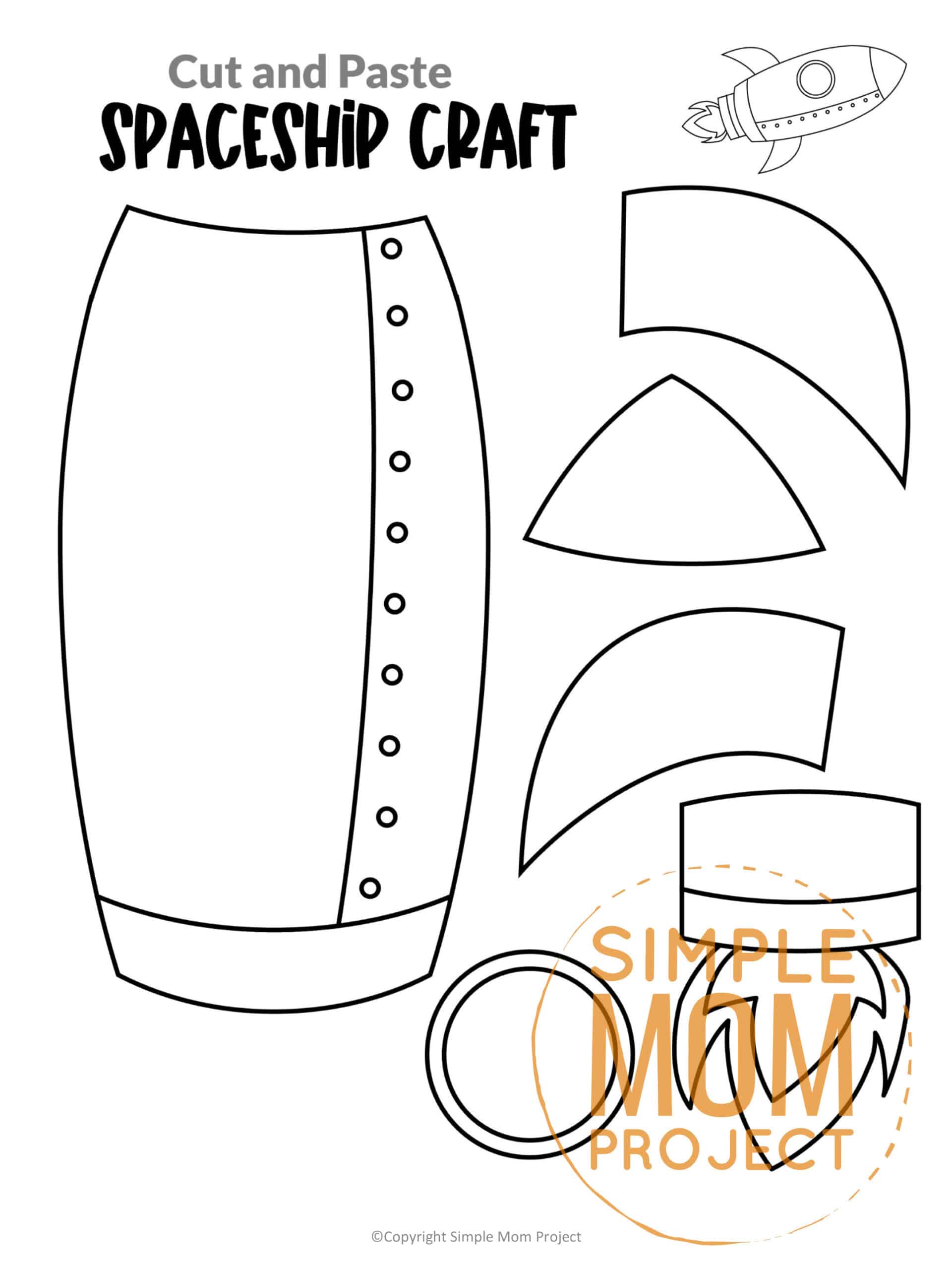 Do your preschool, toddler, or kindergarten kids love diy art crafts? Then they are going to love this easy Space rocket craft! They can make a paper rocket in no time with our easy, no prep space rocket ship craft template. Grab your rocket ship template today!