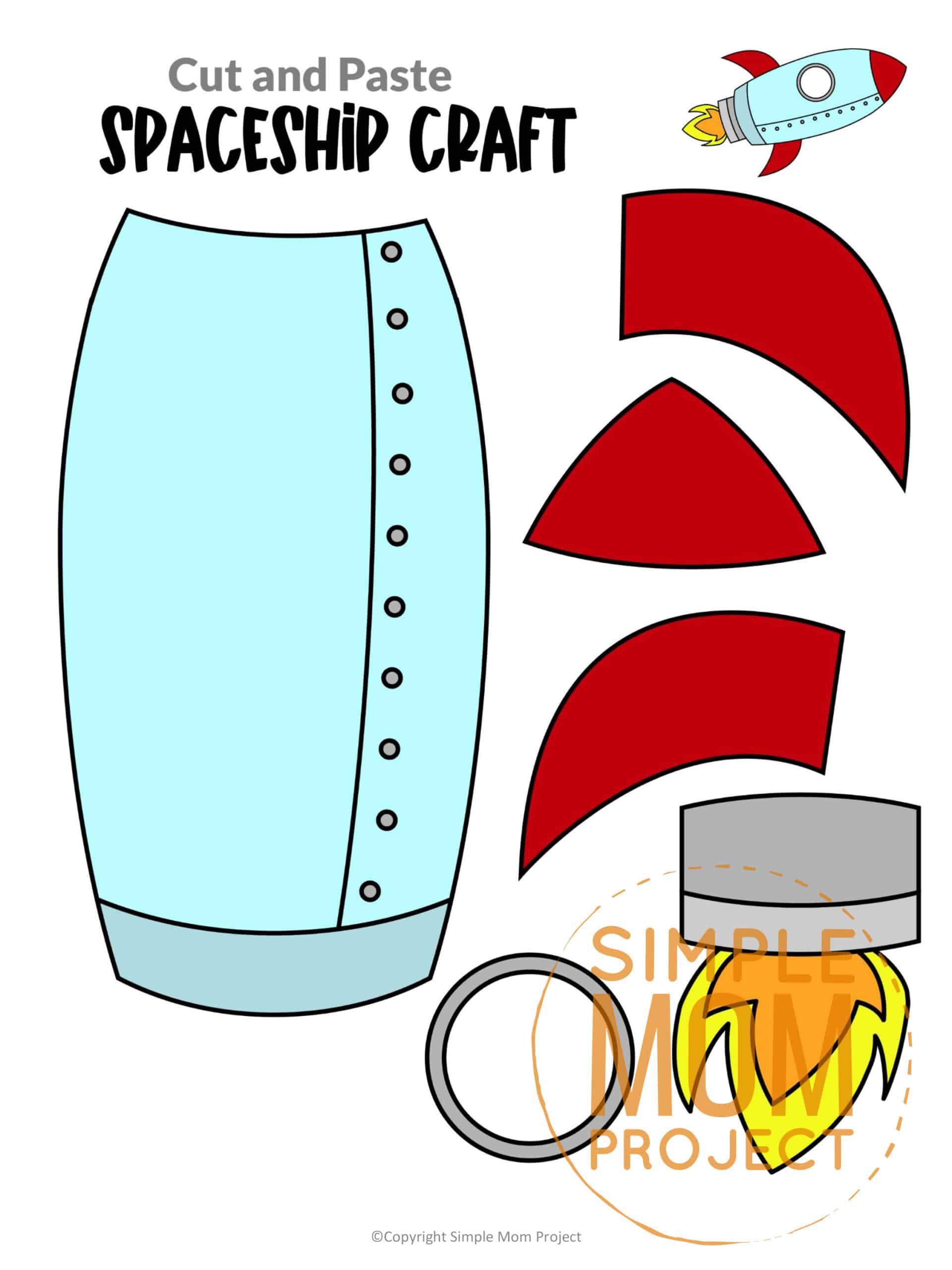 Do your preschool, toddler, or kindergarten kids love diy art crafts? Then they are going to love this easy Space rocket craft! They can make a paper rocket in no time with our easy, no prep space rocket ship craft template. Grab your rocket ship template today!