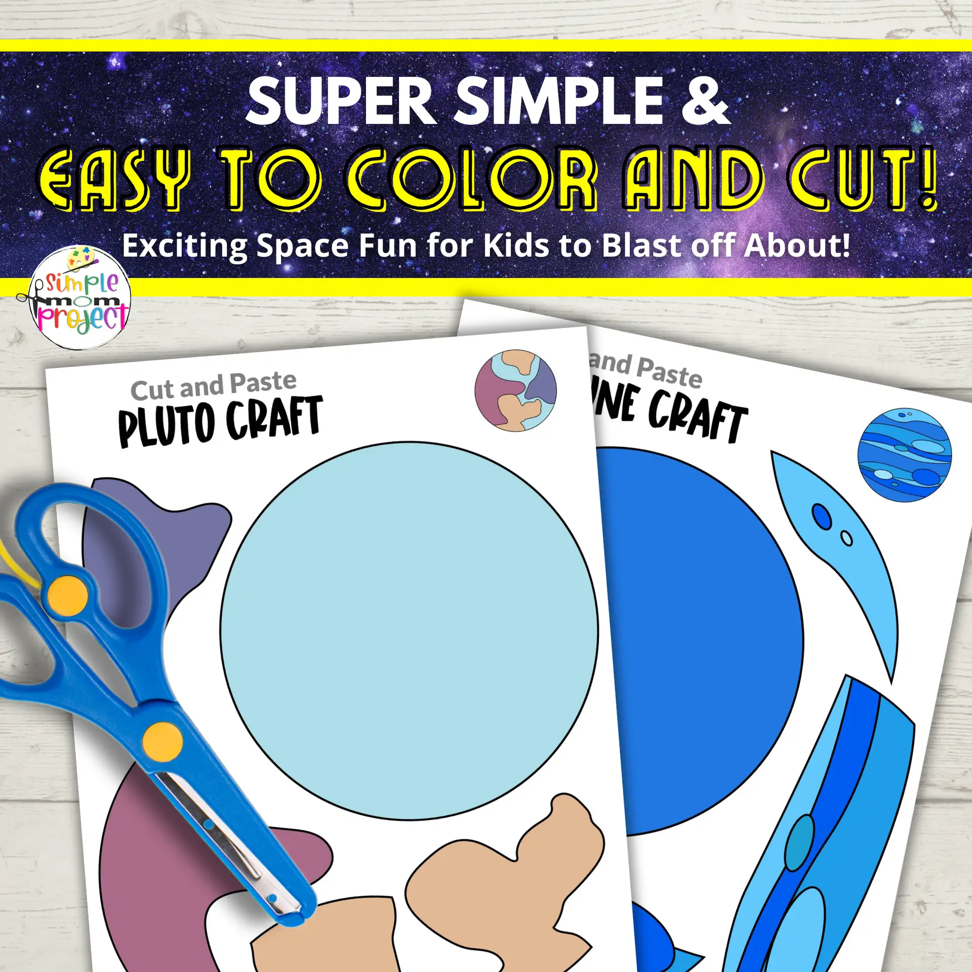 Planet & Space Crafts – 14 Full-Color Printable Cut & Paste Templates for Kids - Image 4