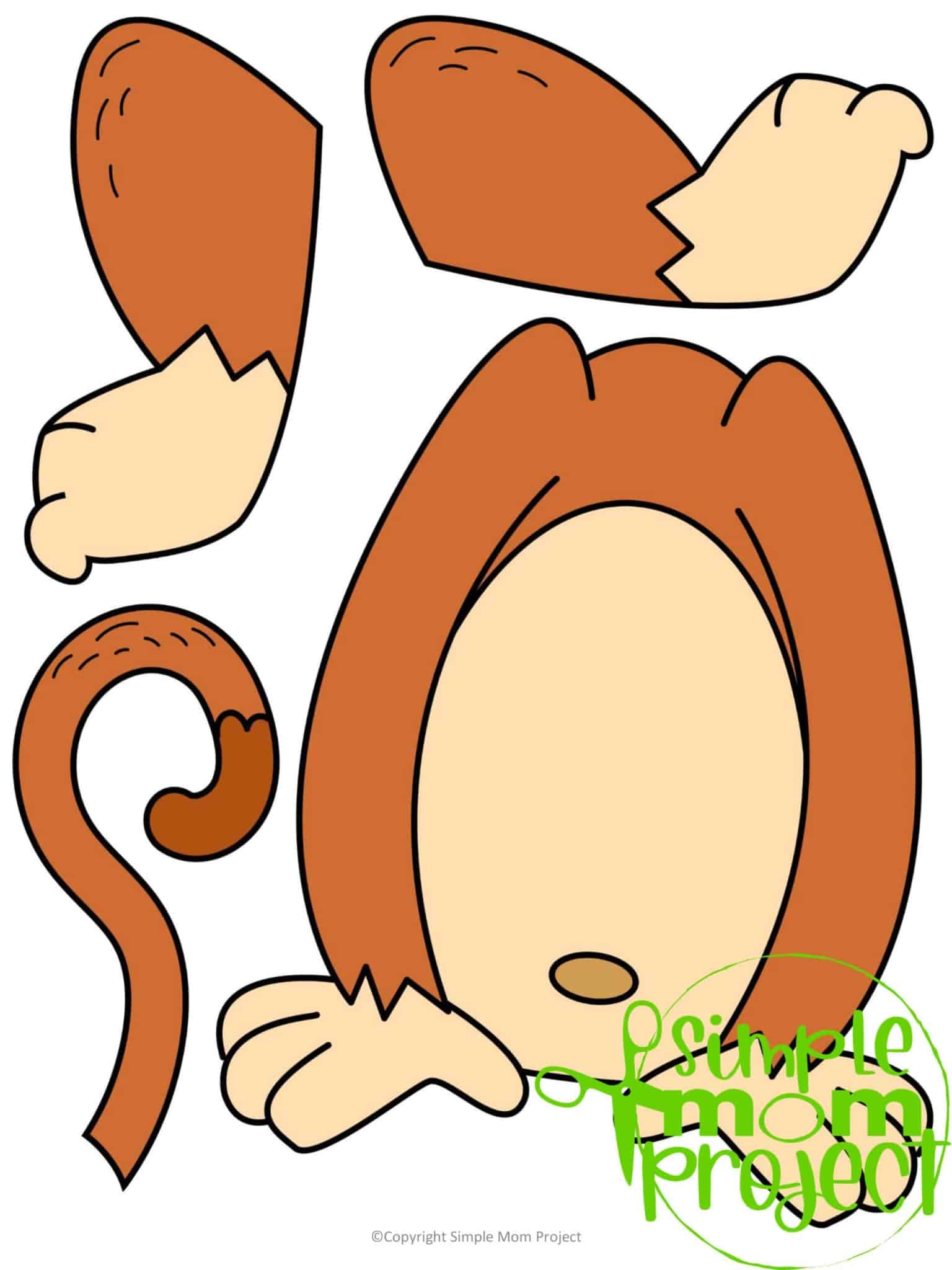 Click and grab this easy and printable monkey template to make a fun paper bag puppet! This toddler and preschool craft can help your little animal fan put on their very own paper bag monkey puppet show! Download your own monkey paper bag puppet template now!