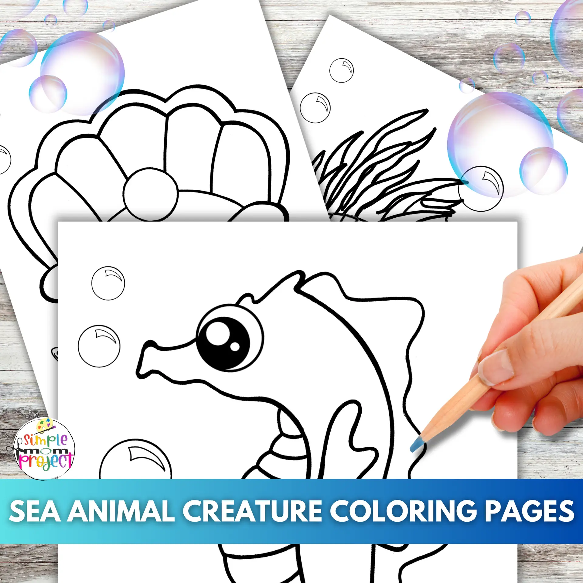 Ocean Animal Templates – 40 Printable Coloring Pages & Craft Activities for Kids - Image 3