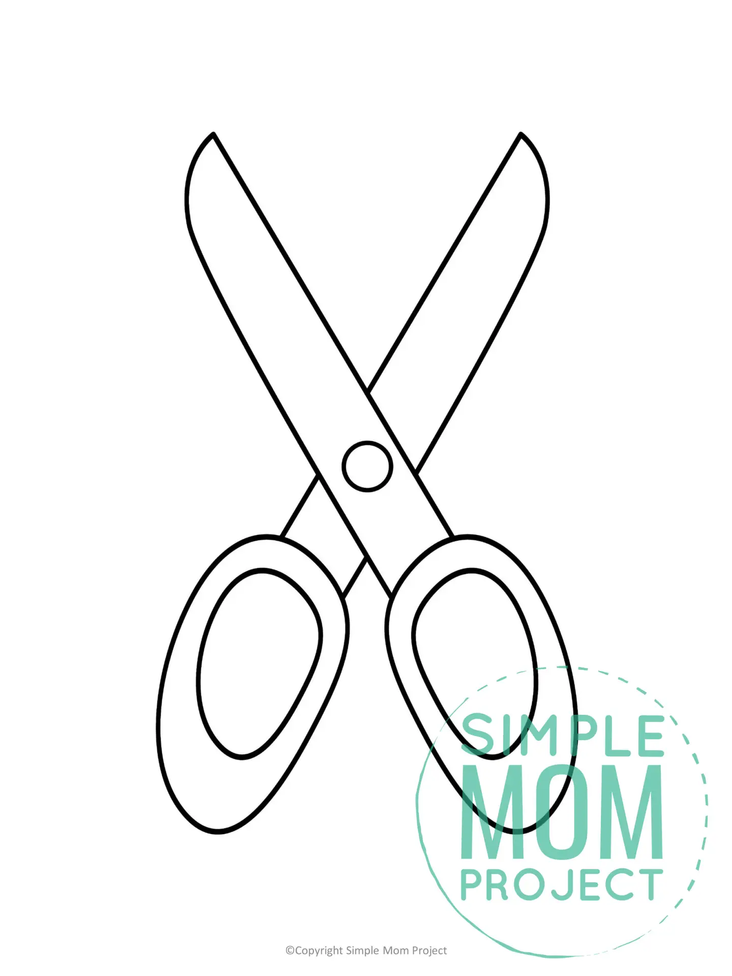 printable scissors template for kids preschoolers and toddlers