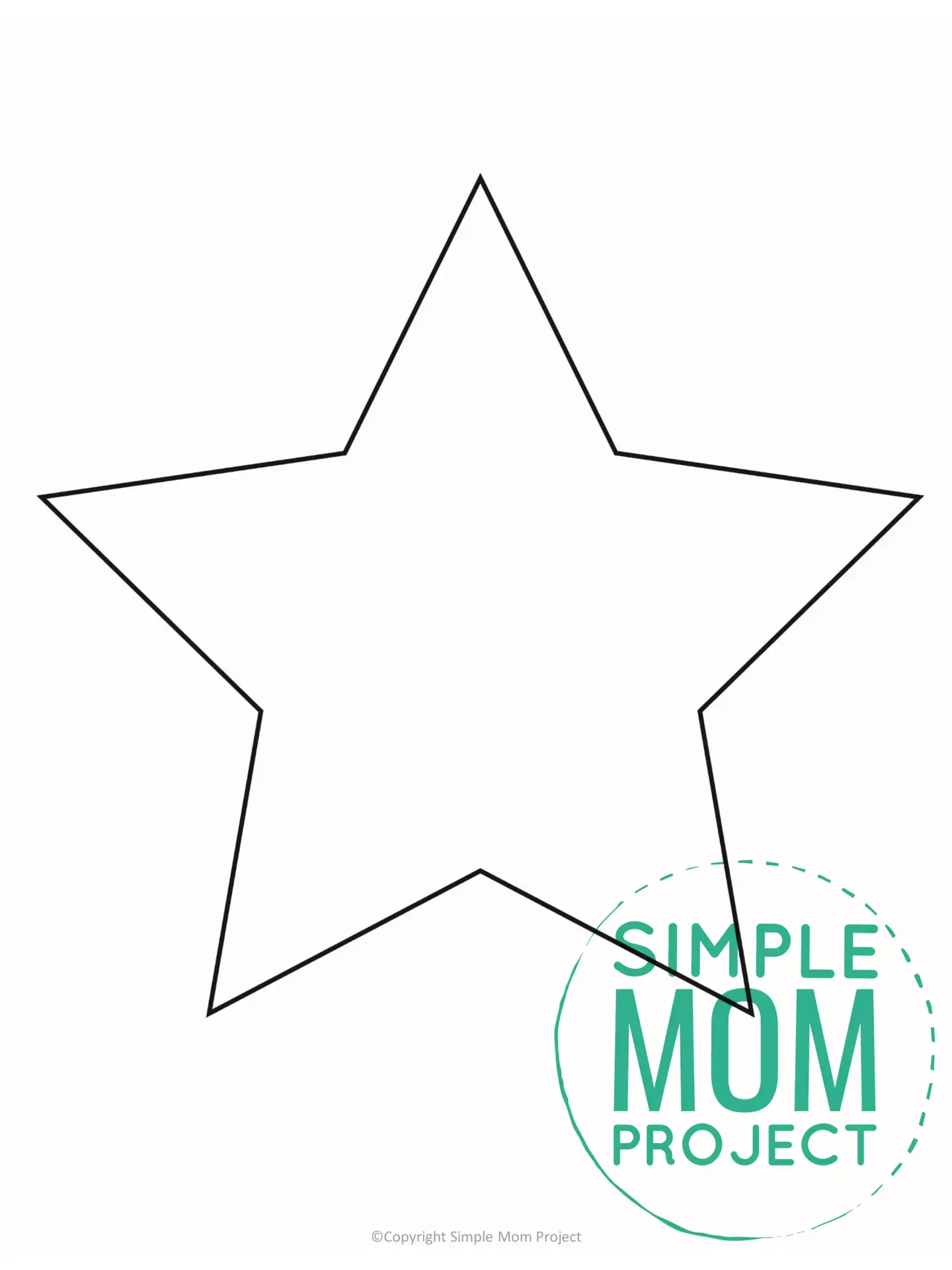 Printable Summer Beach Star Template for Kids, preschooler and toddler 2