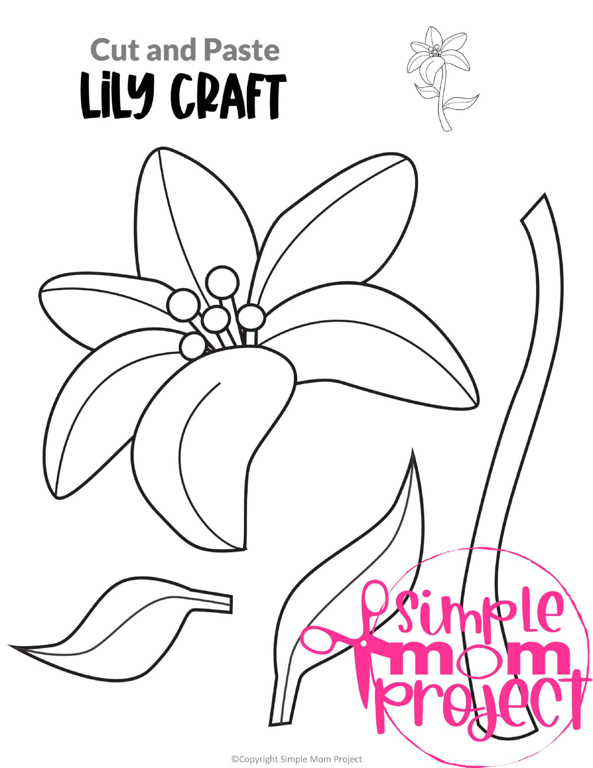 Are you looking for easy blank printable paper flower crafts to do with your preschool or kindergarten class this spring? These simple flower crafts are great for a wall art coloring activity or grab some construction paper and make handmade flower cards! Your kids can even glue them on to popsicle sticks for a fun spring time decoration. These blank flower templates make for a simple and easy summer project too! Grab your black and white flower craft bundle set today!