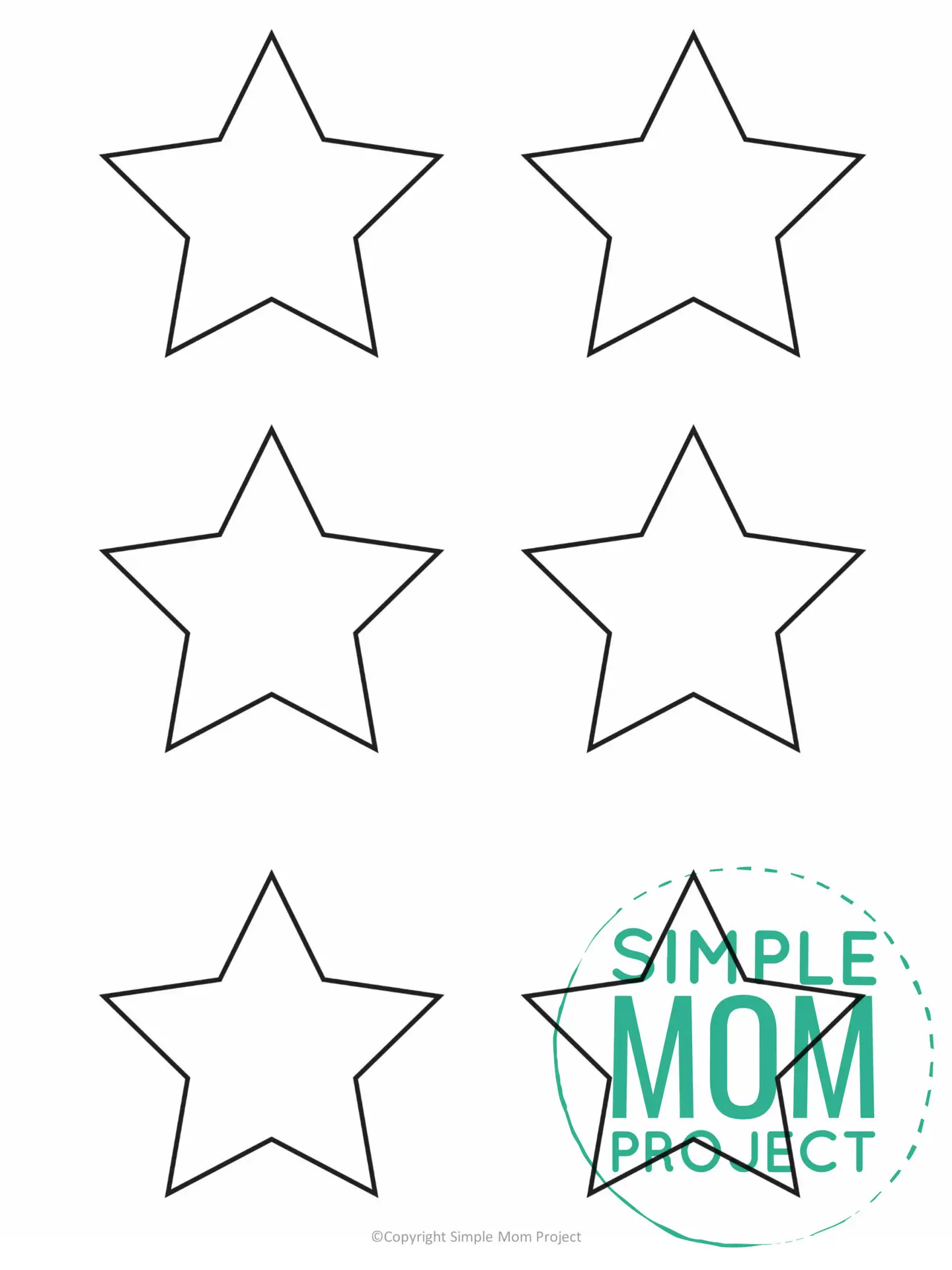 Printable Summer Beach Star Template for Kids, preschooler and toddler 2