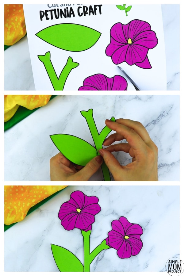 Printable Petunia Flower Craft template for kids, Petunia craft for toddlers and Petunia craft for kindergartners 9 (2)