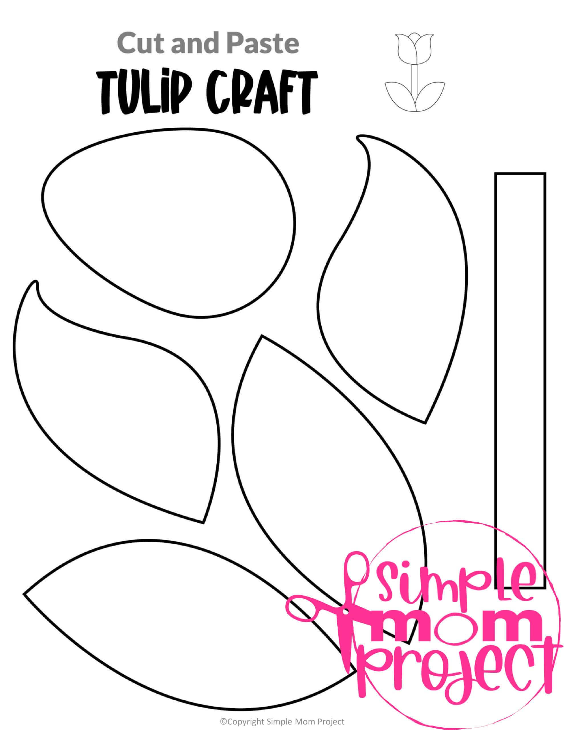 Printable Tulip Craft for Kids, preschoolers and toddlers 10 (2)