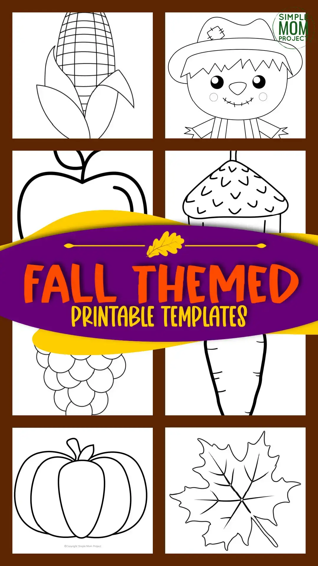 Printable fall templates for autumn projects fall crafts fall decor and fall activities 5
