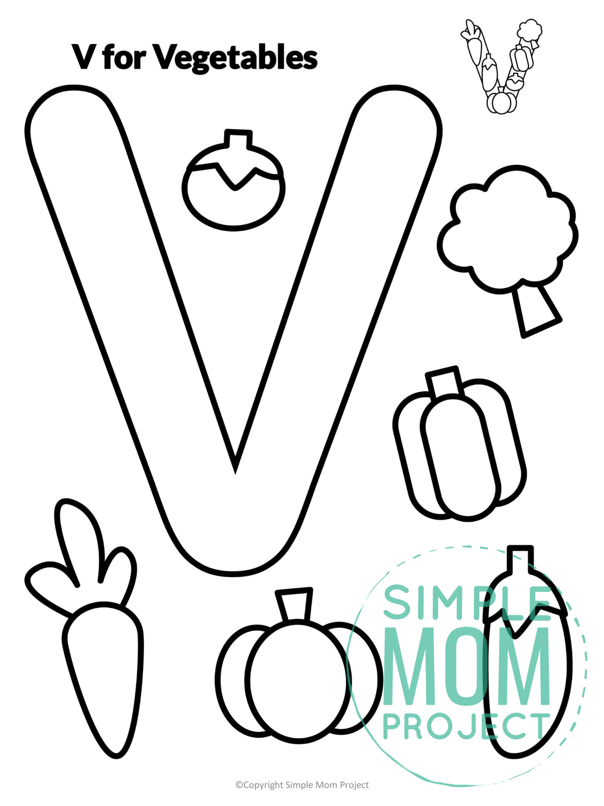 printable letter alphabet craft for kids, kindergartners, toddlers letter v