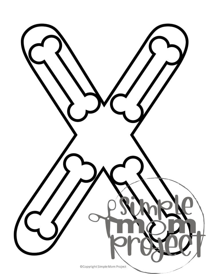 Letter X Craft Printable Bundle for Kids, Preschoolers, toddlers, kindergartners 1