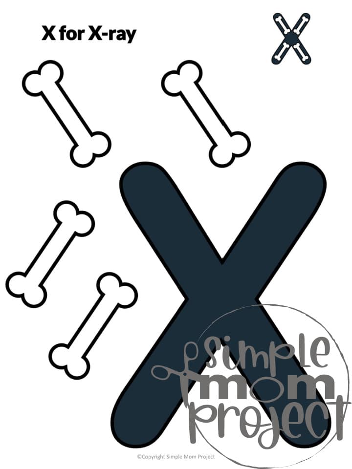 Letter X Craft Printable Bundle for Kids, Preschoolers, toddlers, kindergartners 1