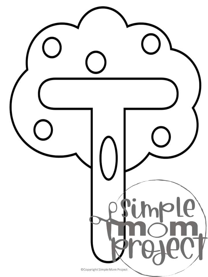 Letter t Craft Printable Bundle for Kids, Preschoolers, toddlers, kindergartners 1