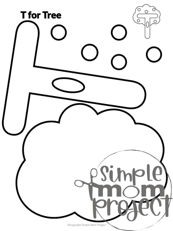 Letter t Craft Printable Bundle for Kids, Preschoolers, toddlers, kindergartners 1