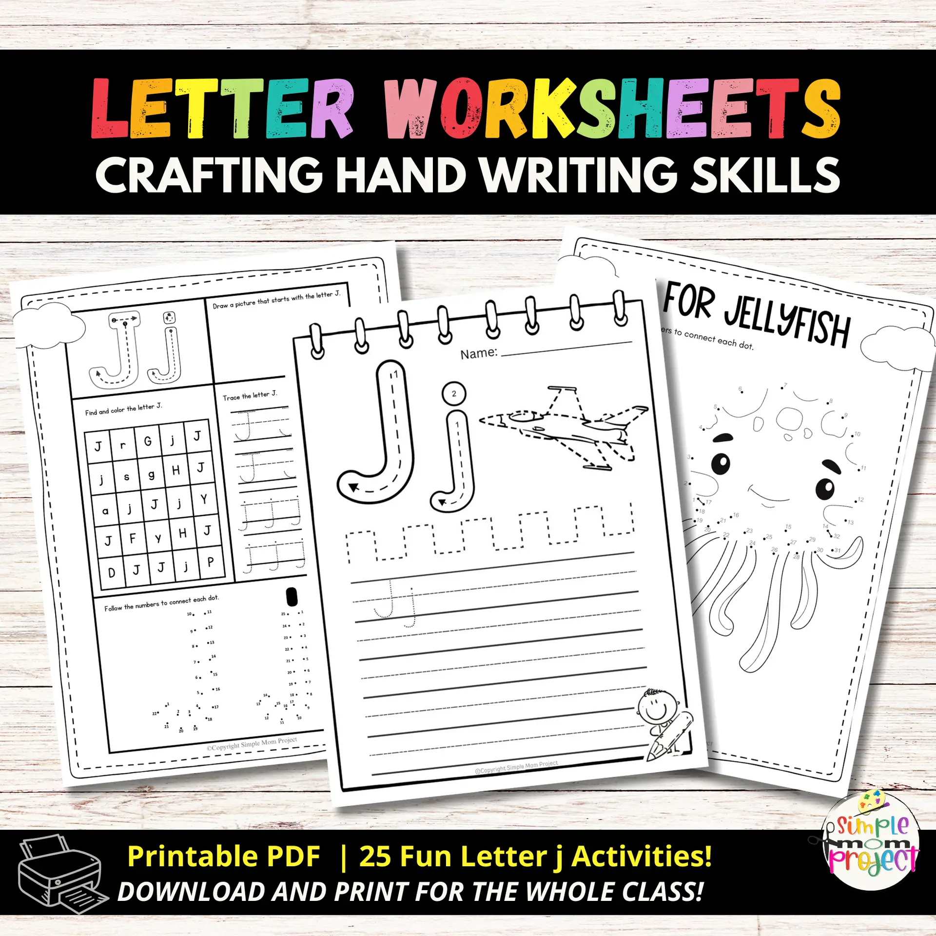 This printable letter J craft pack makes learning fun for kids by helping them master the /J/ sound and write the letter J in both uppercase and lowercase. The templates allow children to create quirky puppets and explore jellyfish facts, turning crafting into an entertaining activity for the whole family. Parents and kids can enjoy a bonding experience while being creative with minimal preparation needed. Grab the letter J template set today for a delightful and educational crafting adventure!
