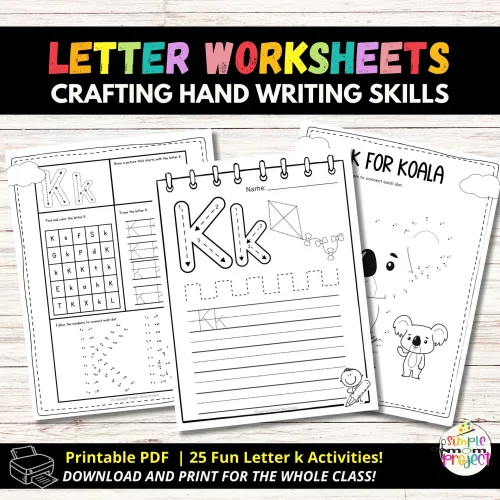 Transform mundane ABC drills into a colorful adventure with fun letter K craft templates suitable for all ages. These crafts, featuring kooky kangaroos and majestic koalas, also serve as playful puppets for added fun. They provide a creative family activity where kids can snip, stick, and paint to create letter K masterpieces. These printable crafts foster bonding and learning in a hassle-free way, both at home and in classrooms. Don't miss the chance to grab the letter K activity printable bundle!