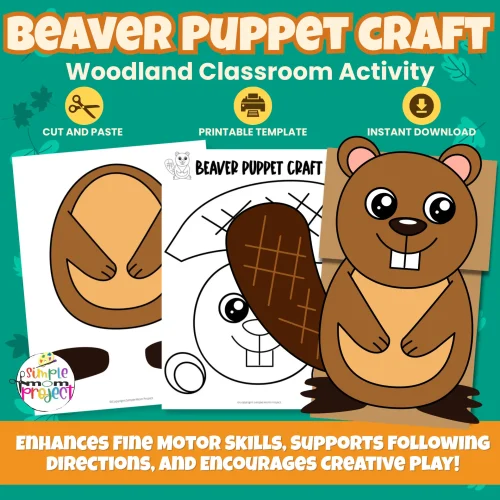 Bring woodland fun to your classroom with this Beaver Paper Bag Puppet Craft! Perfect for preschoolers and kindergarteners to practice fine motor skills. ?✂️ #WoodlandCrafts #KidsCrafts #PreschoolActivities