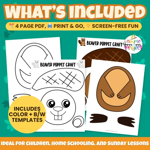 This easy printable beaver craft is a great hands-on project for little learners! Just print, cut, glue, and play — ideal for homeschool or classroom fun. ?? #PrintableCrafts #HomeschoolCrafts #BeaverCraft