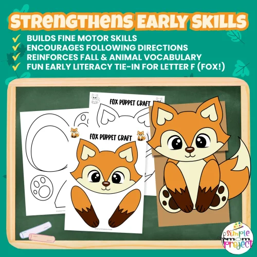 Kids will love making their own Fox Paper Bag Puppet! Great for classrooms, homeschool lessons, or forest-themed pretend play. ?? #PaperBagPuppet #AnimalActivities #KindergartenCrafts