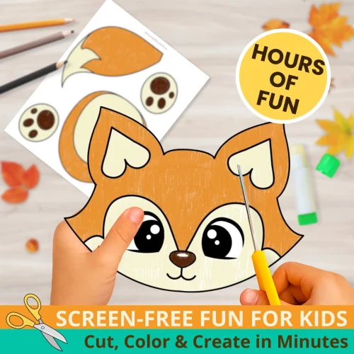Looking for a quick and creative activity? Try this DIY Fox Puppet Craft — the perfect printable for teachers and parents! ✂️? #DIYKidsCrafts #PrintableCrafts #KindergartenFun