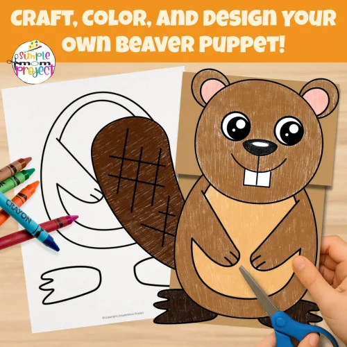Let your kids explore creativity with this printable beaver puppet craft! A perfect mix of learning and play for teachers, parents, and homeschoolers. ?✂️ #KidsCraftIdeas #WoodlandAnimals #KindergartenFun