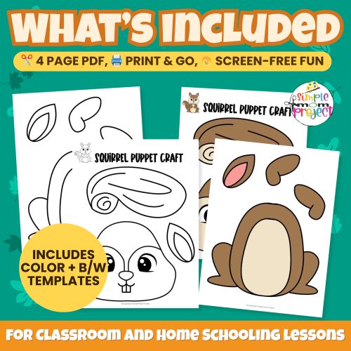 This Printable Squirrel Craft is an adorable classroom activity that builds fine motor skills and creativity. Perfect for woodland units or rainy-day fun! ✂️? #PrintableCrafts #PreschoolActivities