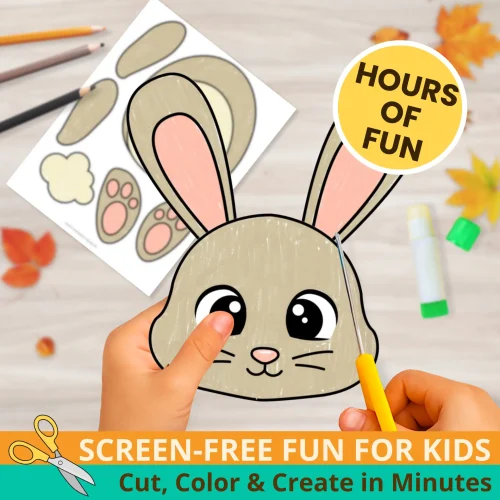 Teachers and parents love this Rabbit Paper Bag Puppet Printable for classrooms, art centers, and homeschool fun. Easy, cute, and mess-free! ?? #PrintableActivity #CraftForKids