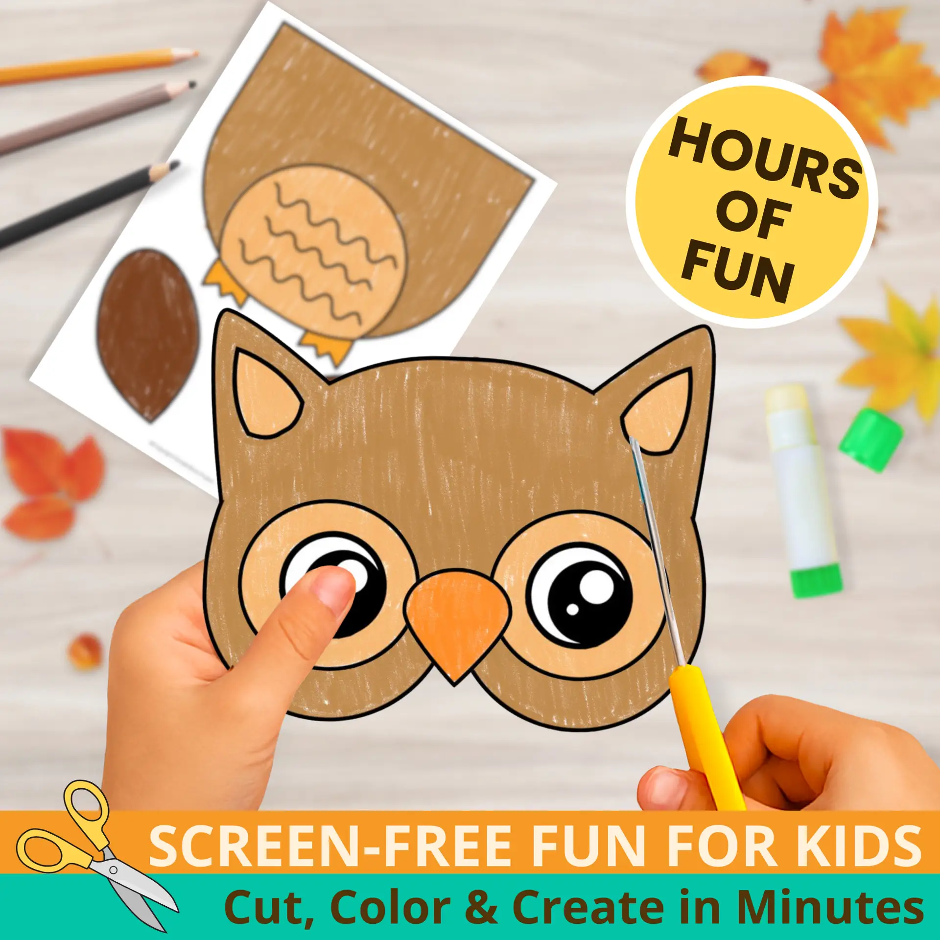Teachers love this Owl Paper Bag Puppet Template for woodland and fall units! A cute, low-prep craft that keeps kids learning and smiling. ?✂️ #PreschoolCraft #WoodlandActivity