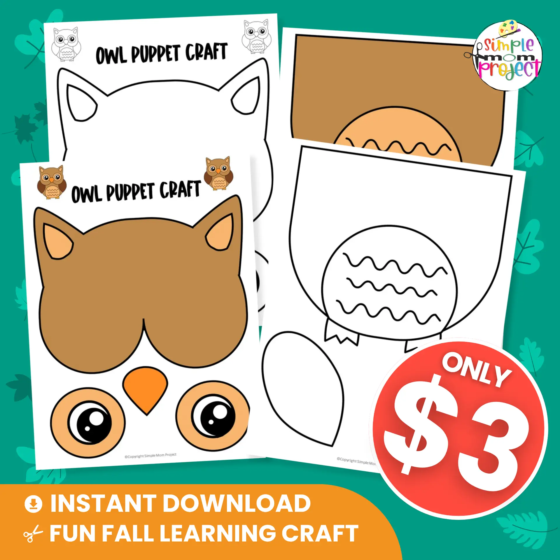 Add some woodland fun to your classroom with this Owl Puppet Craft! Kids can color, cut, and glue their very own forest friend. ?? #PrintableActivity #KidsCraftIdeas