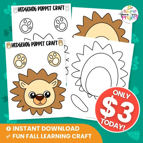Make storytime come alive with this Hedgehog Puppet Printable! Great for building creativity, scissor skills, and imagination. ?✂️ #PrintablePuppet #CraftForKids