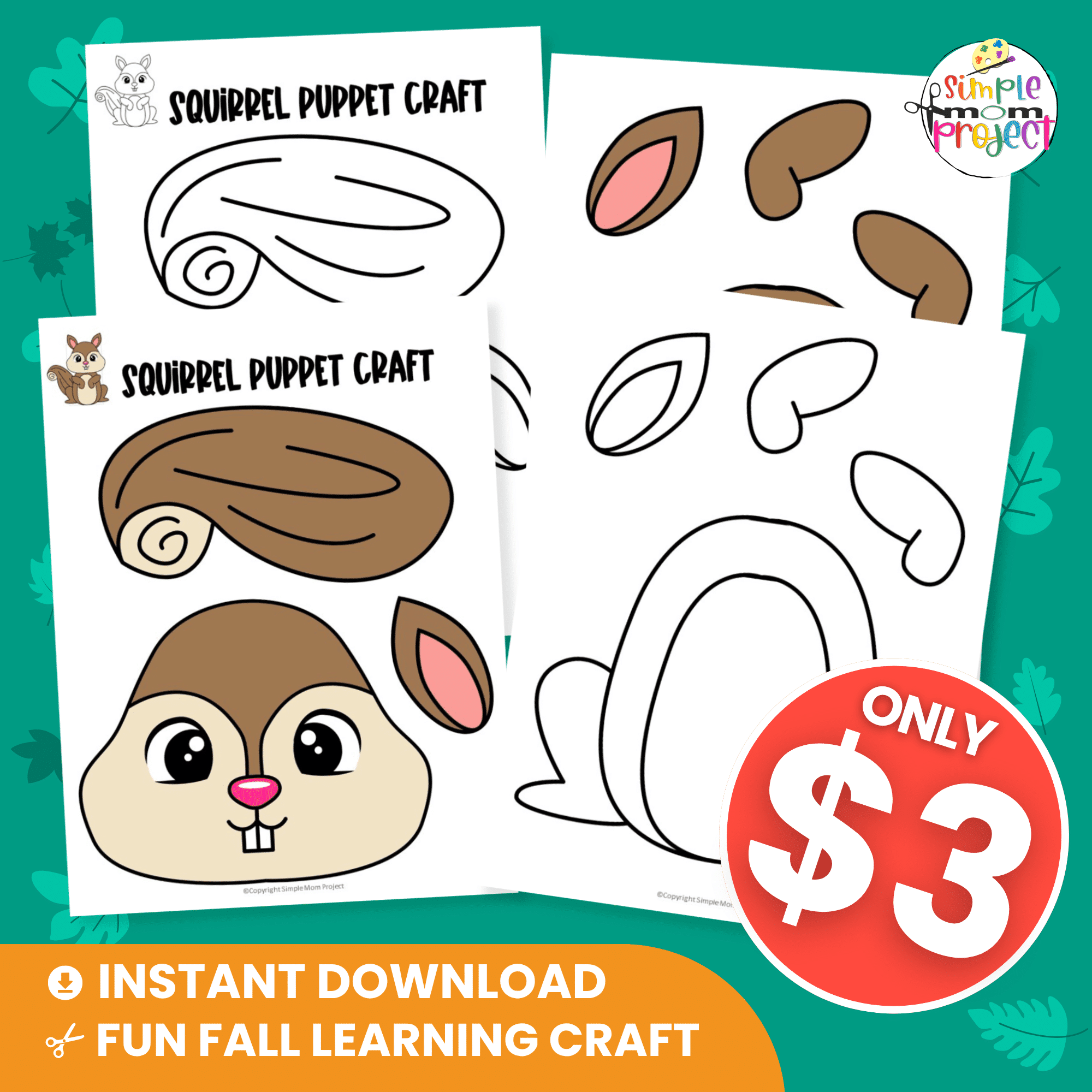Make storytime interactive with this Woodland Squirrel Paper Bag Puppet. Kids can color, cut, and play while learning about forest animals! ??️ #CraftForKids #StorytimeActivity