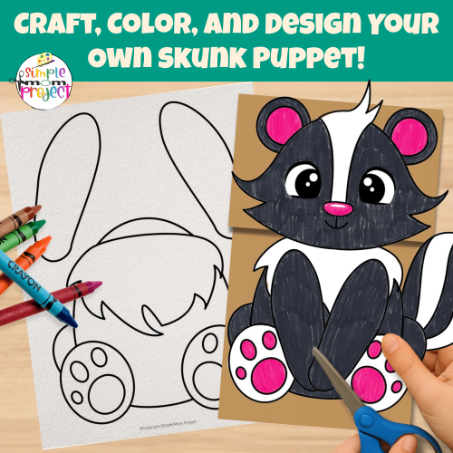 This Easy Skunk Craft for Kids is perfect for woodland animal units, classroom art centers, or homeschool projects. Print, cut, glue, and enjoy! ?✂️ #PrintableCraft #WoodlandTheme