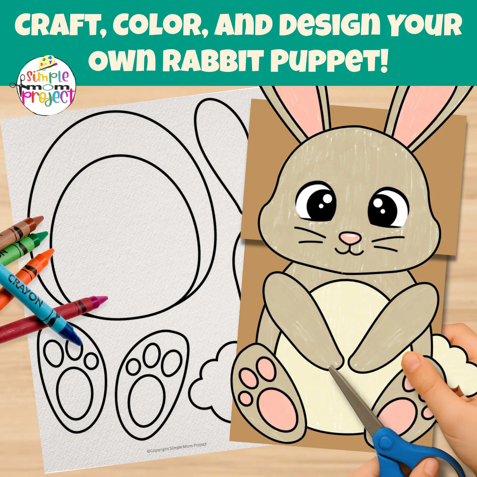 Make learning fun with this Woodland Rabbit Paper Bag Puppet! Includes color and black & white templates — perfect for creative play and early learning. ?? #WoodlandCraft #KidsLearning