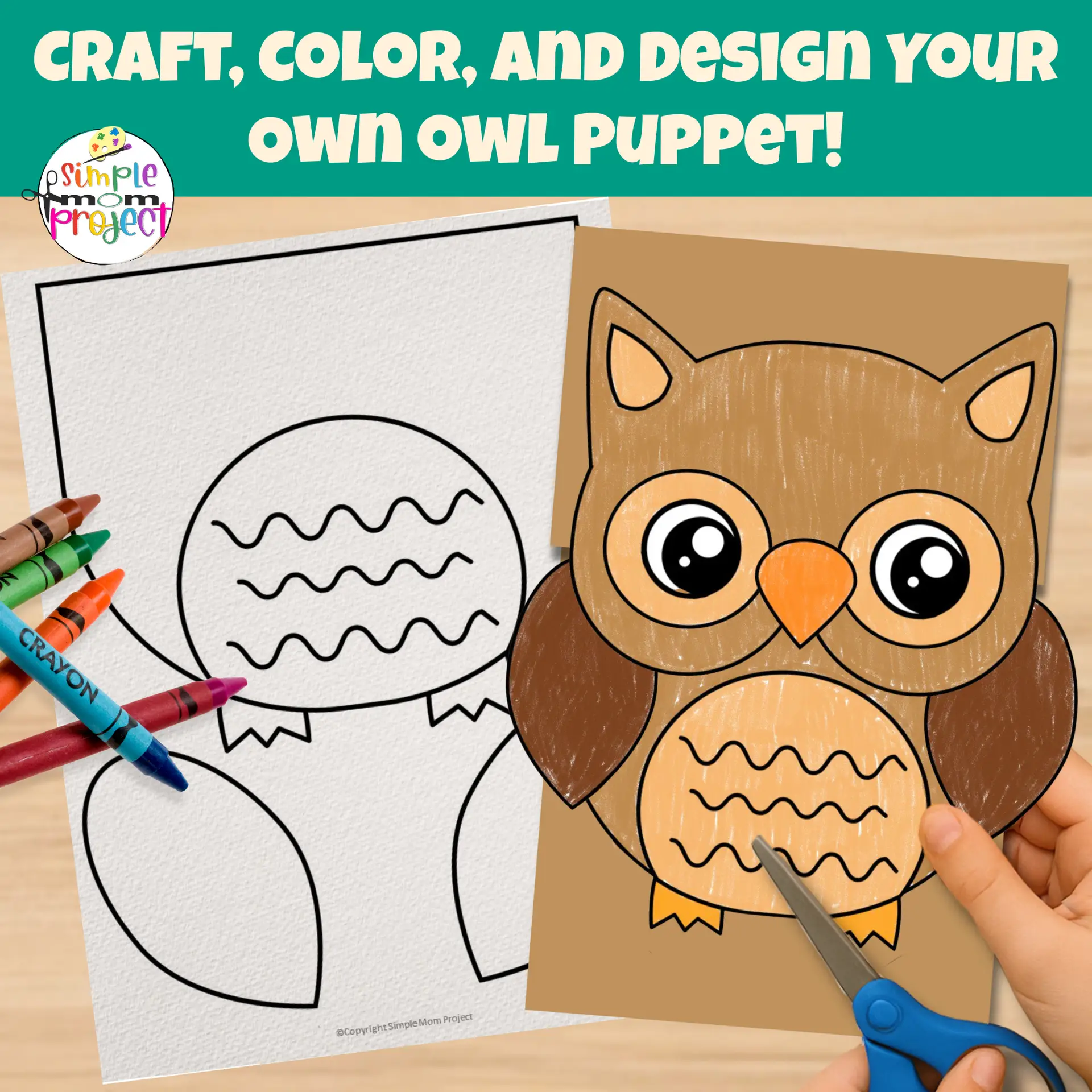 Make storytime come alive with this Woodland Owl Paper Bag Puppet! Perfect for preschoolers to create, imagine, and play. ?? #PrintablePuppet #CraftForKids