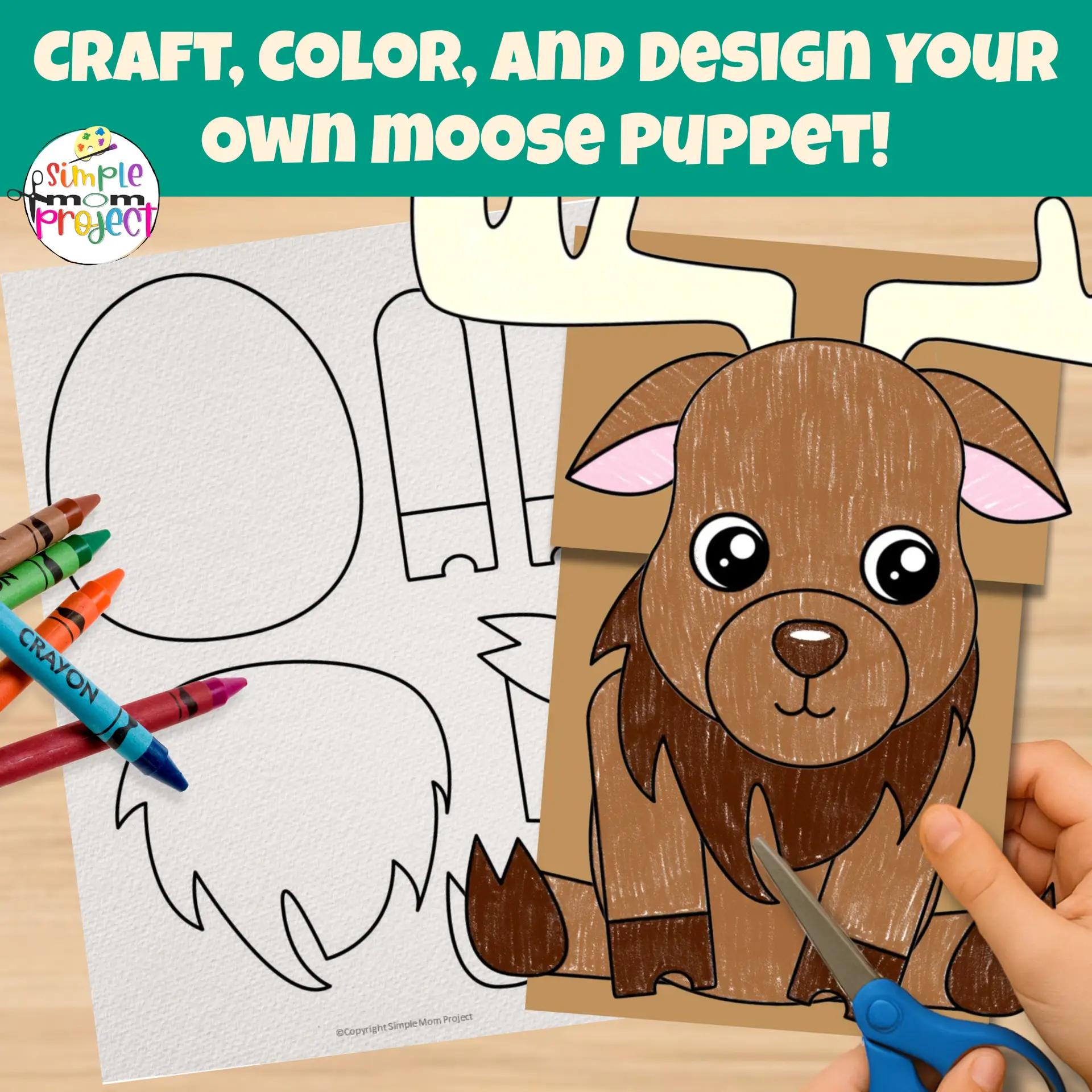 Add a new forest friend to your woodland unit with this Printable Moose Paper Bag Puppet! Perfect for preschoolers and kindergarteners. ?? #WoodlandCraft #KidsLearning