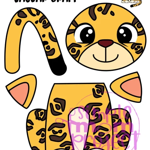 Are you looking for a fun and easy way to teach the letter J to your preschool, kindergarten or even toddler age kids? Use this easy jaguar craft to do it! It’s perfect for practice cutting and learning fun facts about jaguars. This diy printable jaguar craft template can also be glued to a paper plate or paper bag and turned into a fun art puppet. Gather all your supplies and purchase this printable jaguar template today!