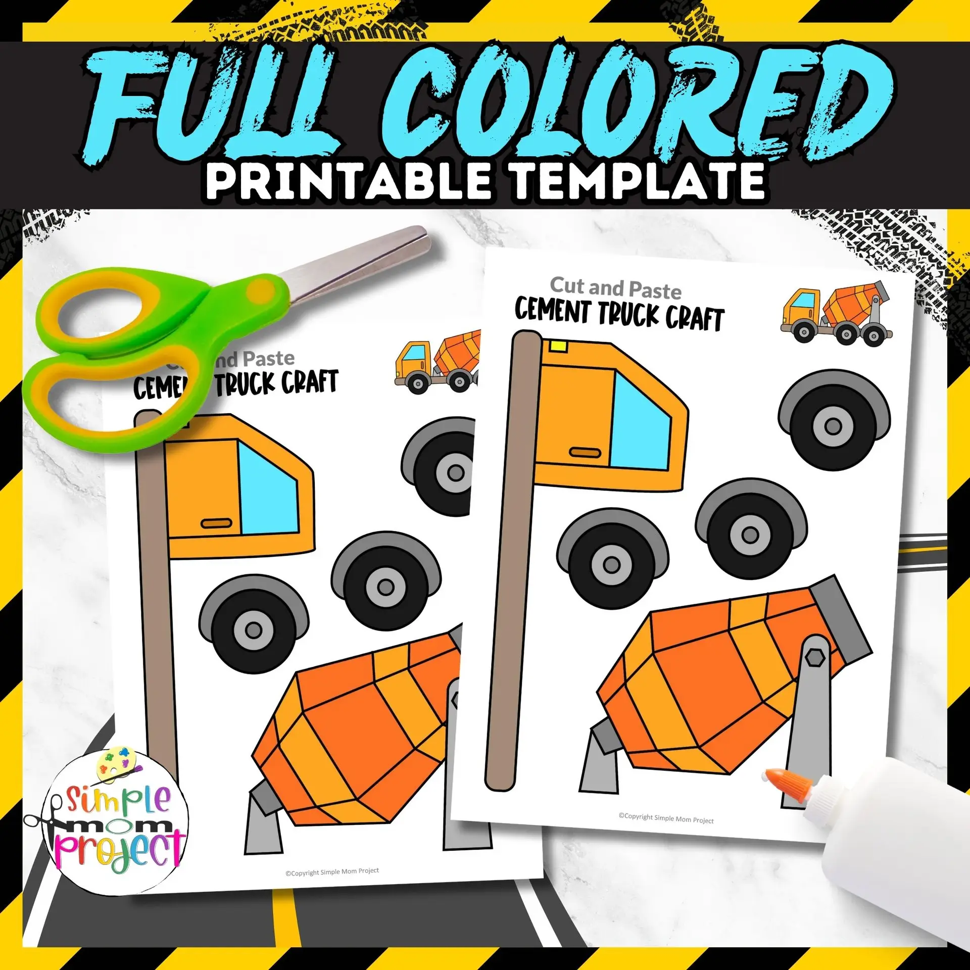Engage young builders with a fun cement truck craft printable! This template helps preschoolers and kindergartners improve scissor skills while enjoying creative activities. It's perfect for decor, cards, and projects, making quality time both fun and educational. With minimal prep needed, this downloadable cement truck template set is a great resource for home or classroom creativity!