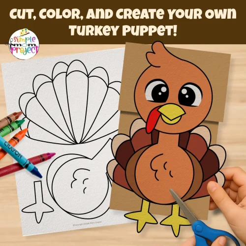 Make learning hands-on with this Turkey Paper Bag Puppet Template! Kids can cut, color, and glue their own turkey friend — a fun, screen-free craft for home or classroom. ?️✂️ #KidsCrafts #PrintableCrafts #PaperBagPuppet