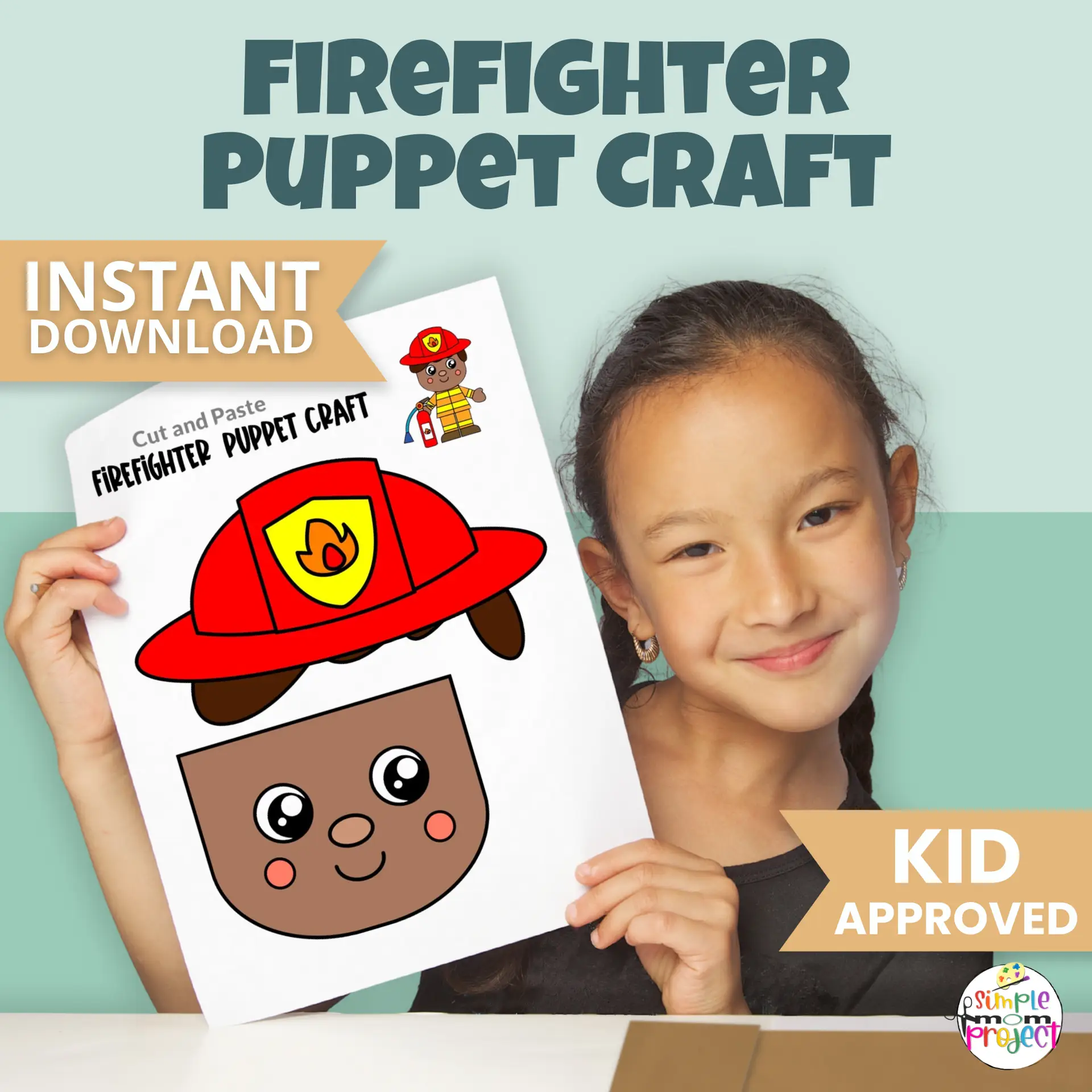 This Firefighter Paper Bag Puppet Printable is a low-prep craft kids love ??️ Designed for preschool and kindergarten classrooms, homeschool learning, and dramatic play centers. Includes inclusive skin tones and easy-to-assemble templates.