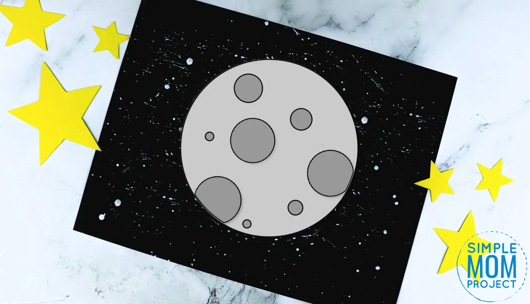 Printable Moon Craft for Preschoolers, Toddlers and Kindergartners 3