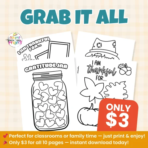 Teachers and parents love these thankful coloring pages! Simple to print, fun to color, and perfect for November or any time of year. ?