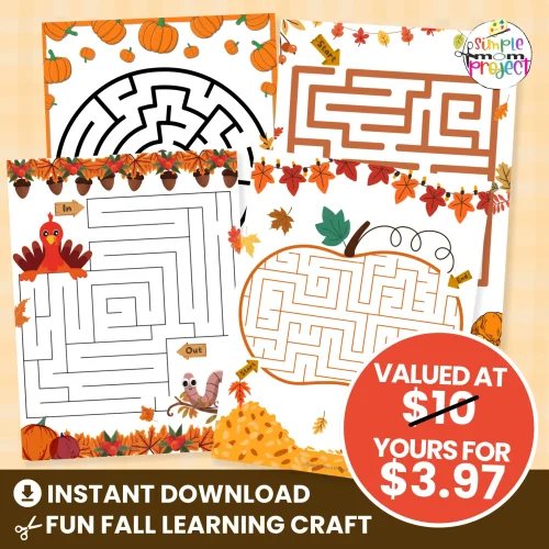 Make learning fun this season with these 10 printable fall mazes! Perfect for preschool, homeschool, and classroom use — just print, solve, and color! ?? #FallCrafts #PreschoolPrintables #FineMotorSkills