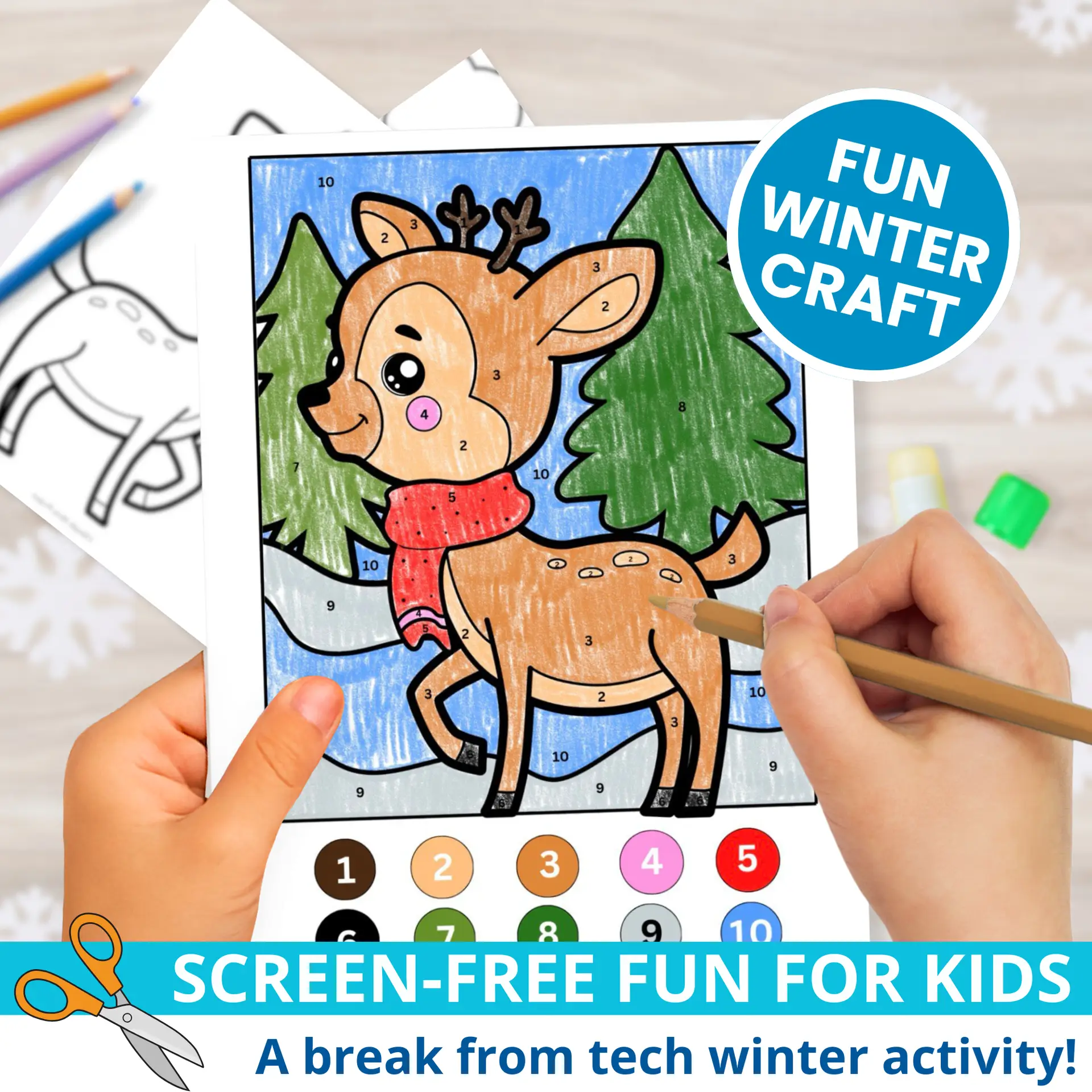 ? Download 22 adorable winter color-by-number worksheets featuring snowmen, penguins, foxes, bears, and more. Great for classroom or home!