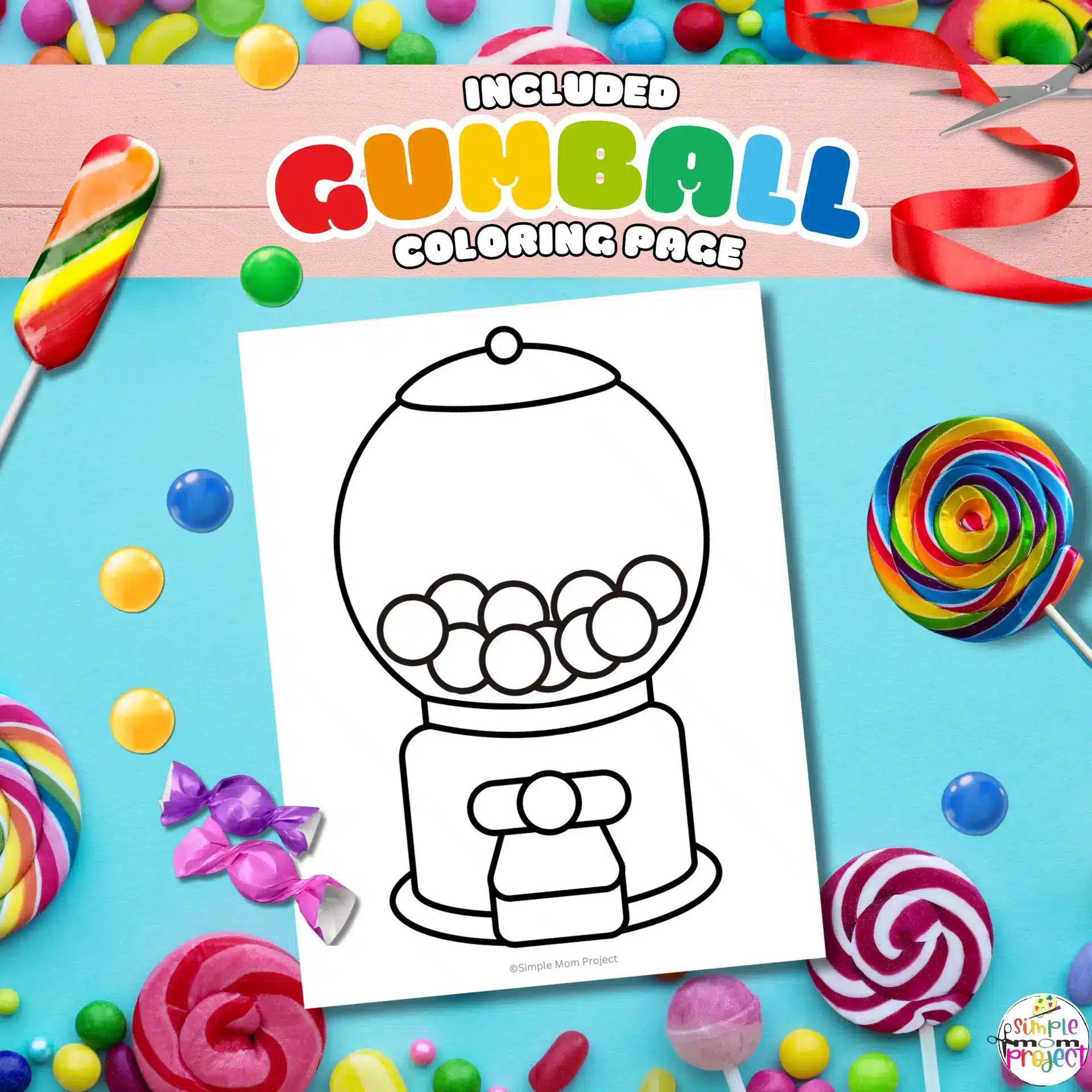 Gumball Machine Craft – Printable Cut & Paste Activity for Kids - Image 5