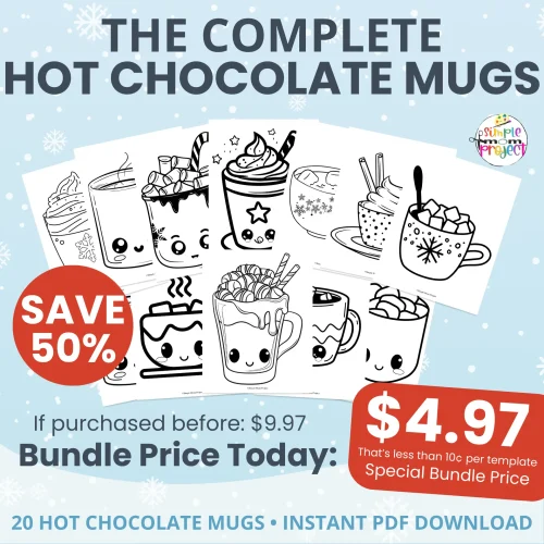 ? These Kawaii Hot Cocoa Coloring Pages are perfect for winter units, hot cocoa day, or screen-free fun at home. Printable and easy to use!
